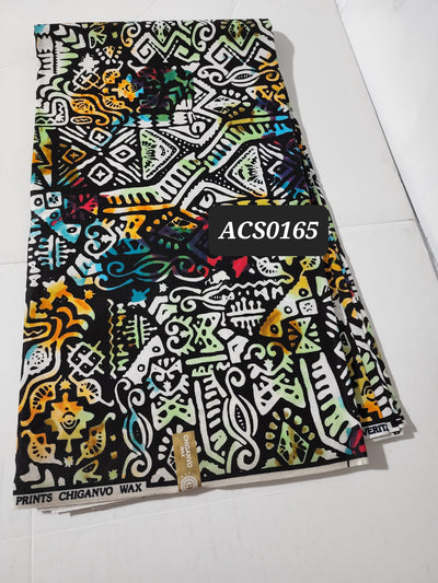 White Batik Ankara Fabric, ACS0165