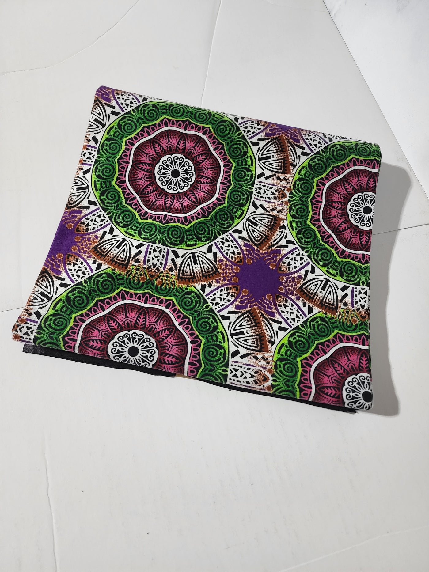 Purple and Green Ankara Fabric, ACS0219