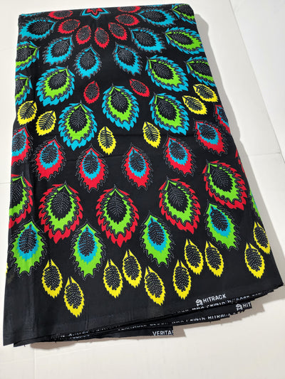 Black and Blue Ankara Fabric, ACS0208