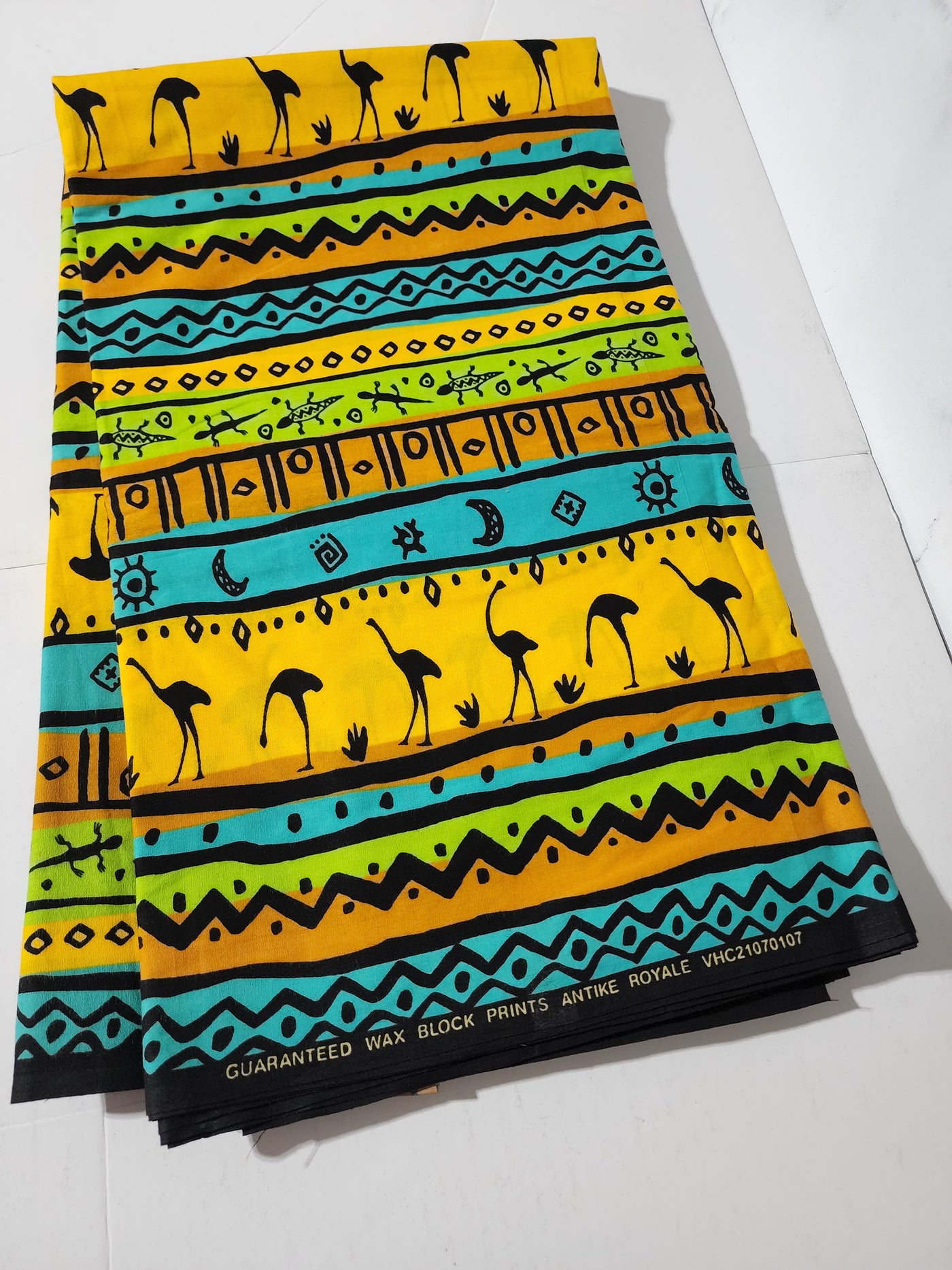 Yellow and Black Tribal Ankara Fabric, ACS0213