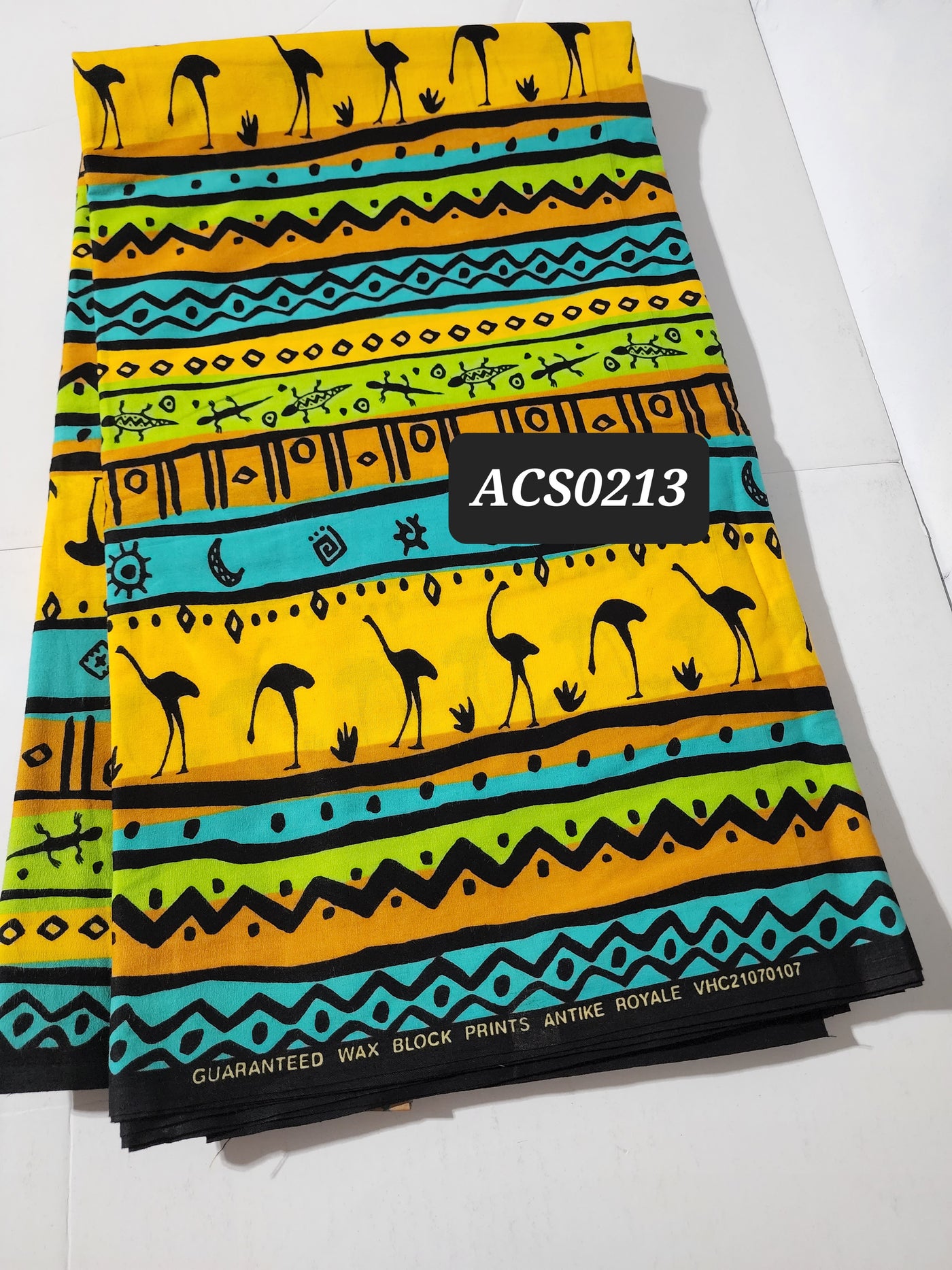 Yellow and Black Tribal Ankara Fabric, ACS0213