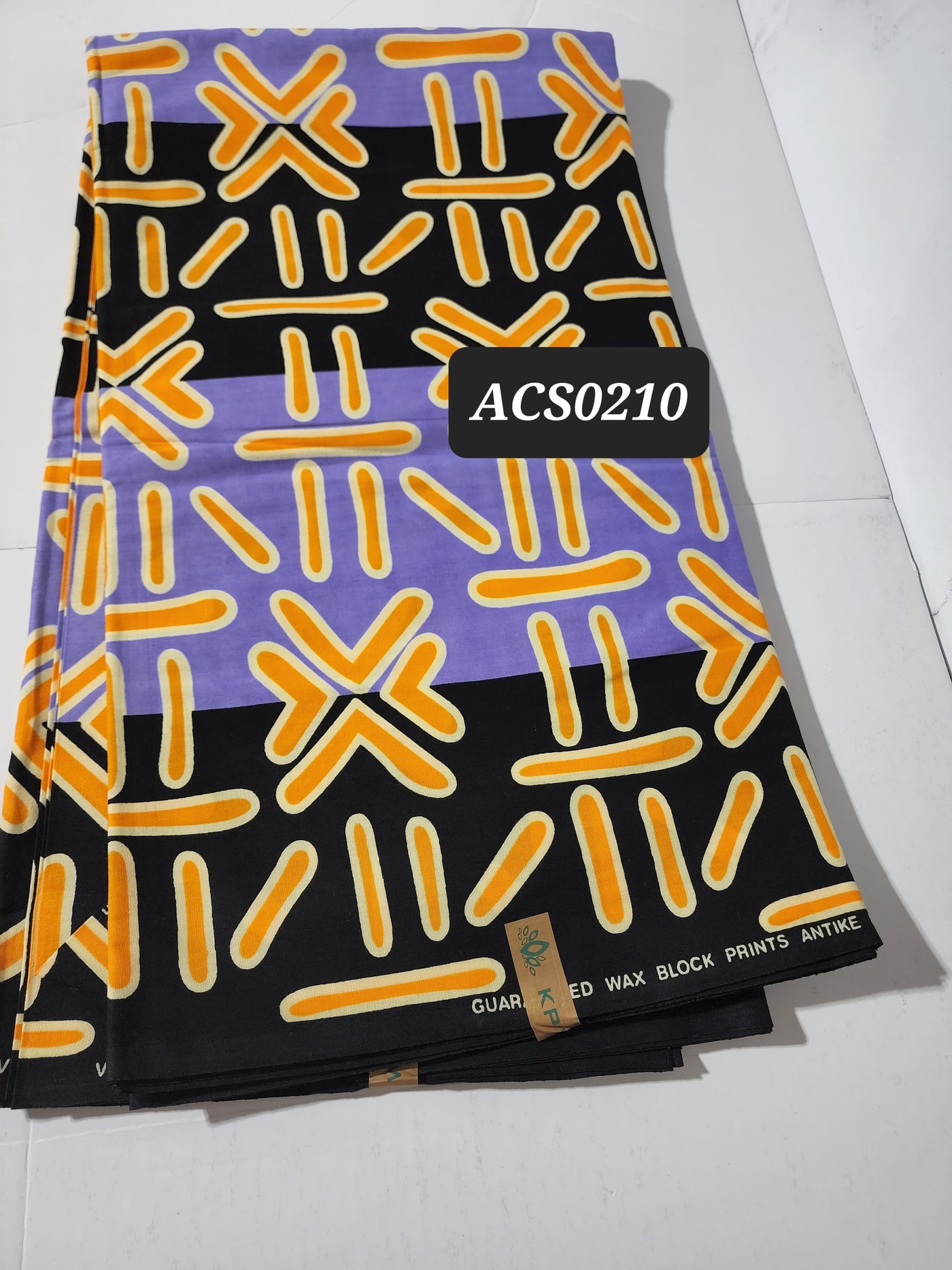 Lilac and Black Tribal Ankara Fabric, ACS0210