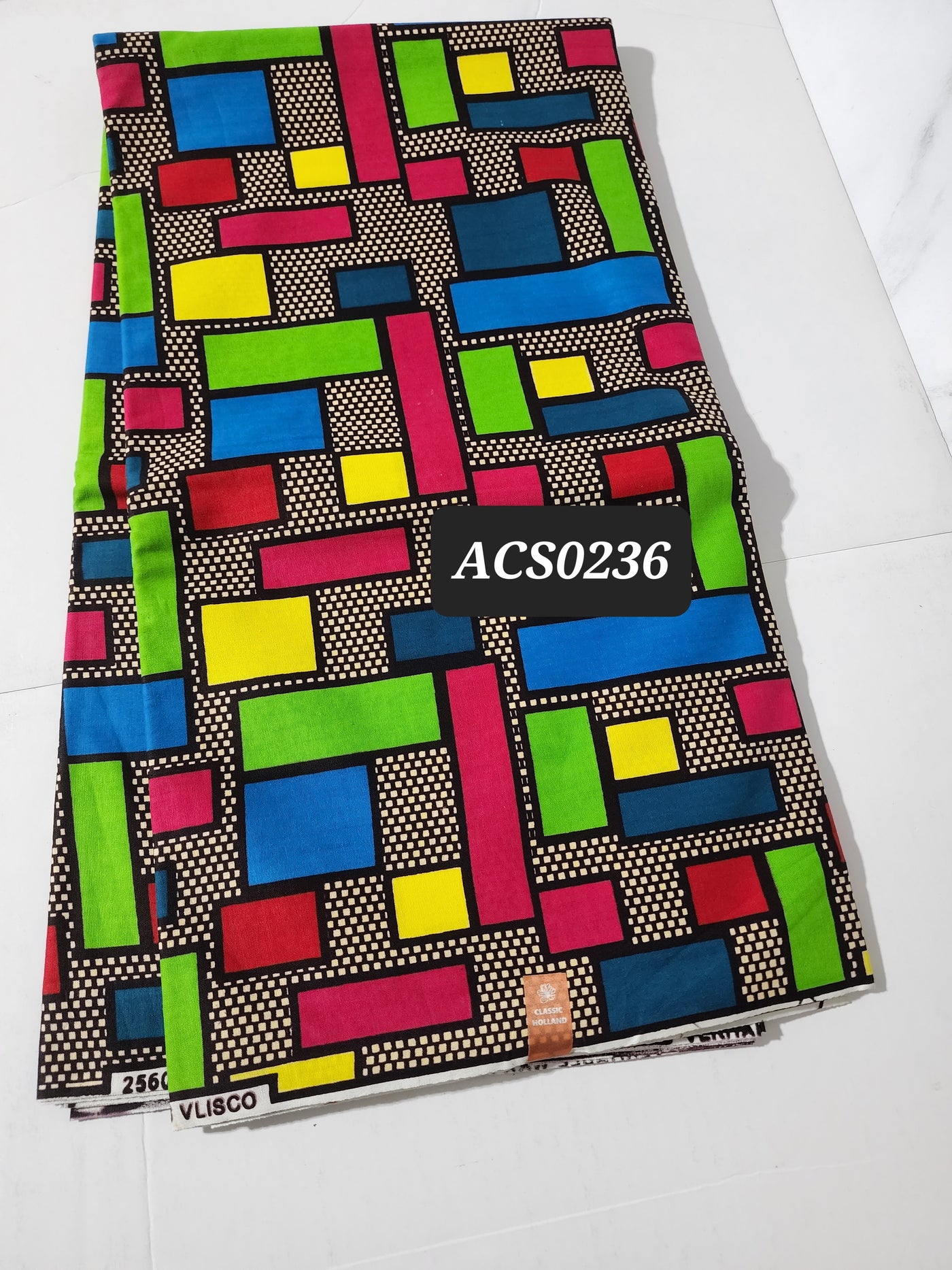 Green and Black Ankara Fabric, ACS0236
