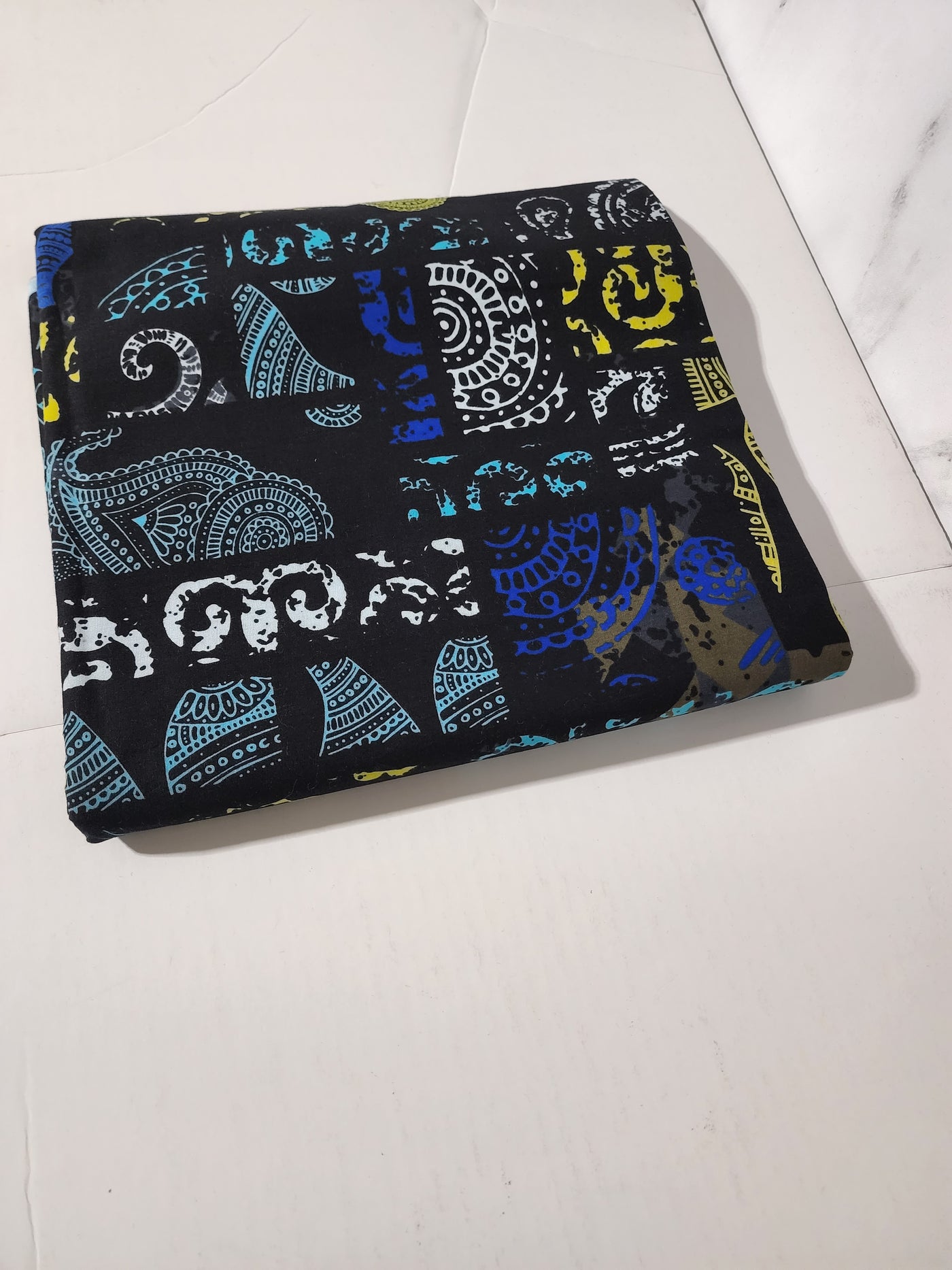 Blue and Black Ankara Fabric, ACS0244