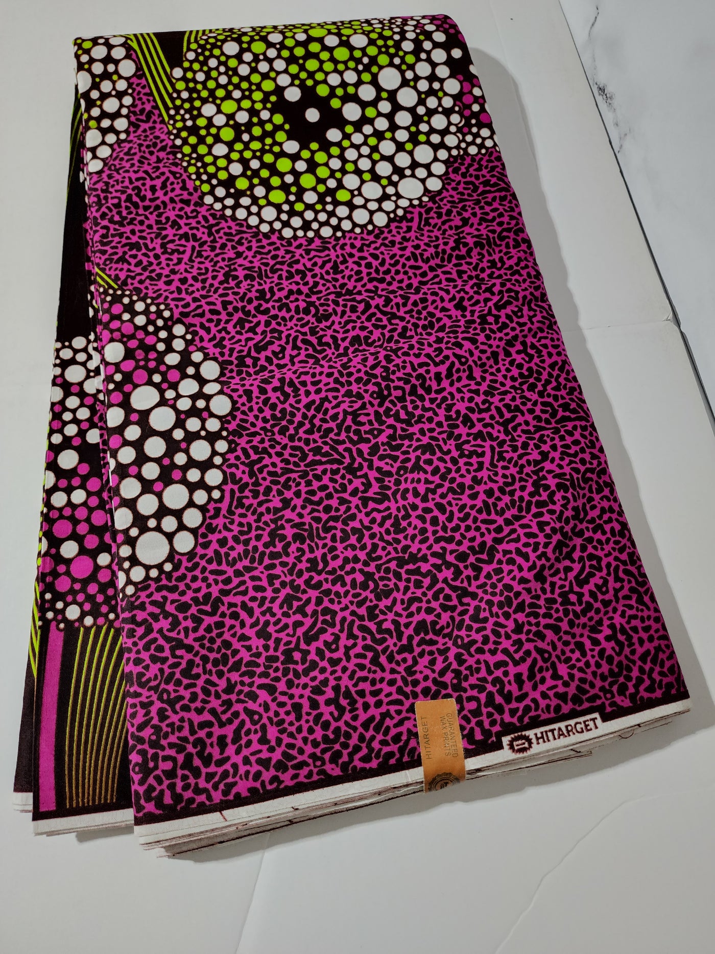 Pink and Green Ankara Fabric, ACS0255
