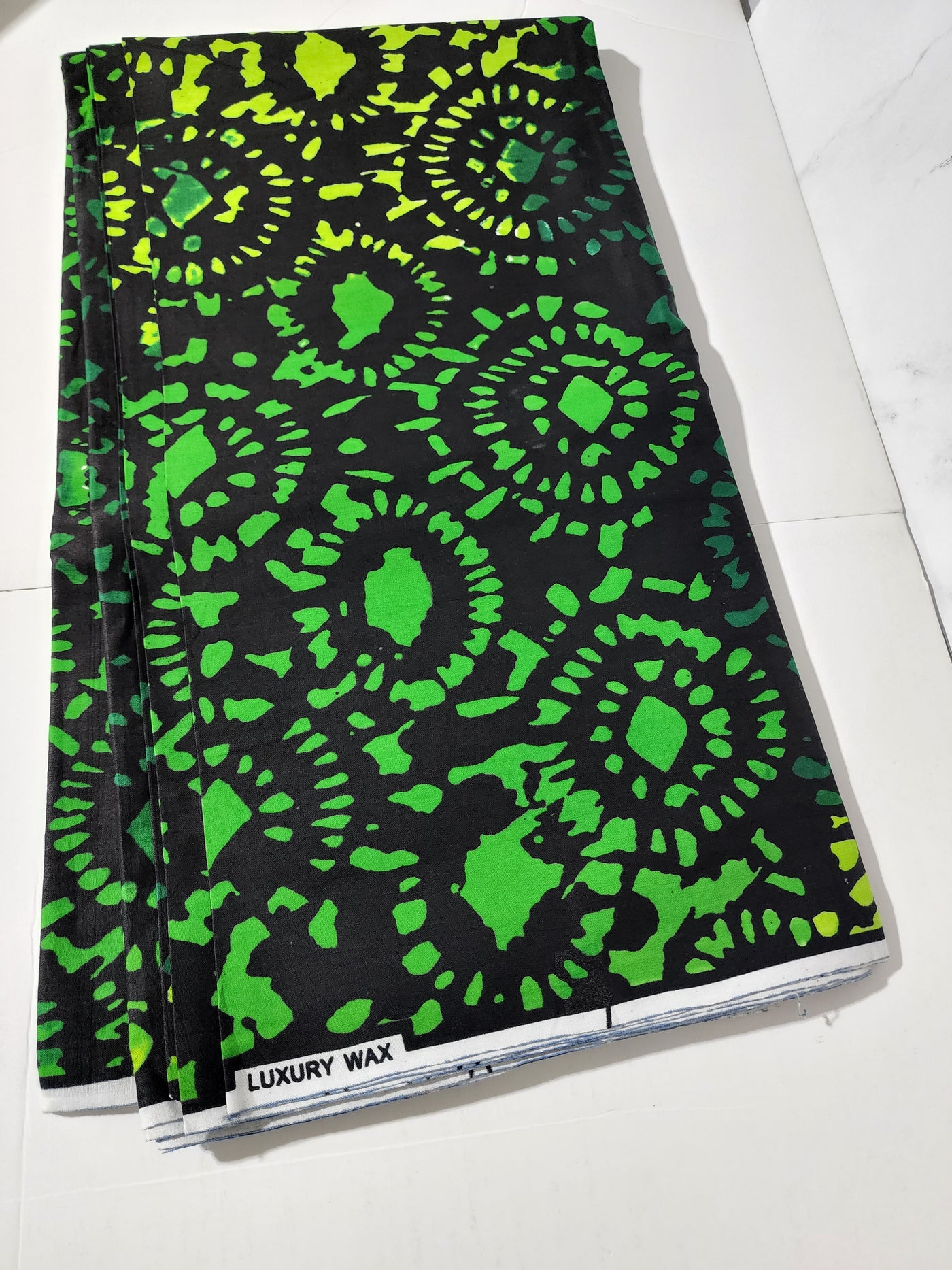 Black and Green Ankara Fabric, ACS0294