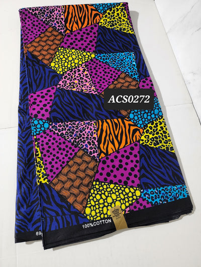 Blue and Pink Ankara Fabric, ACS0272