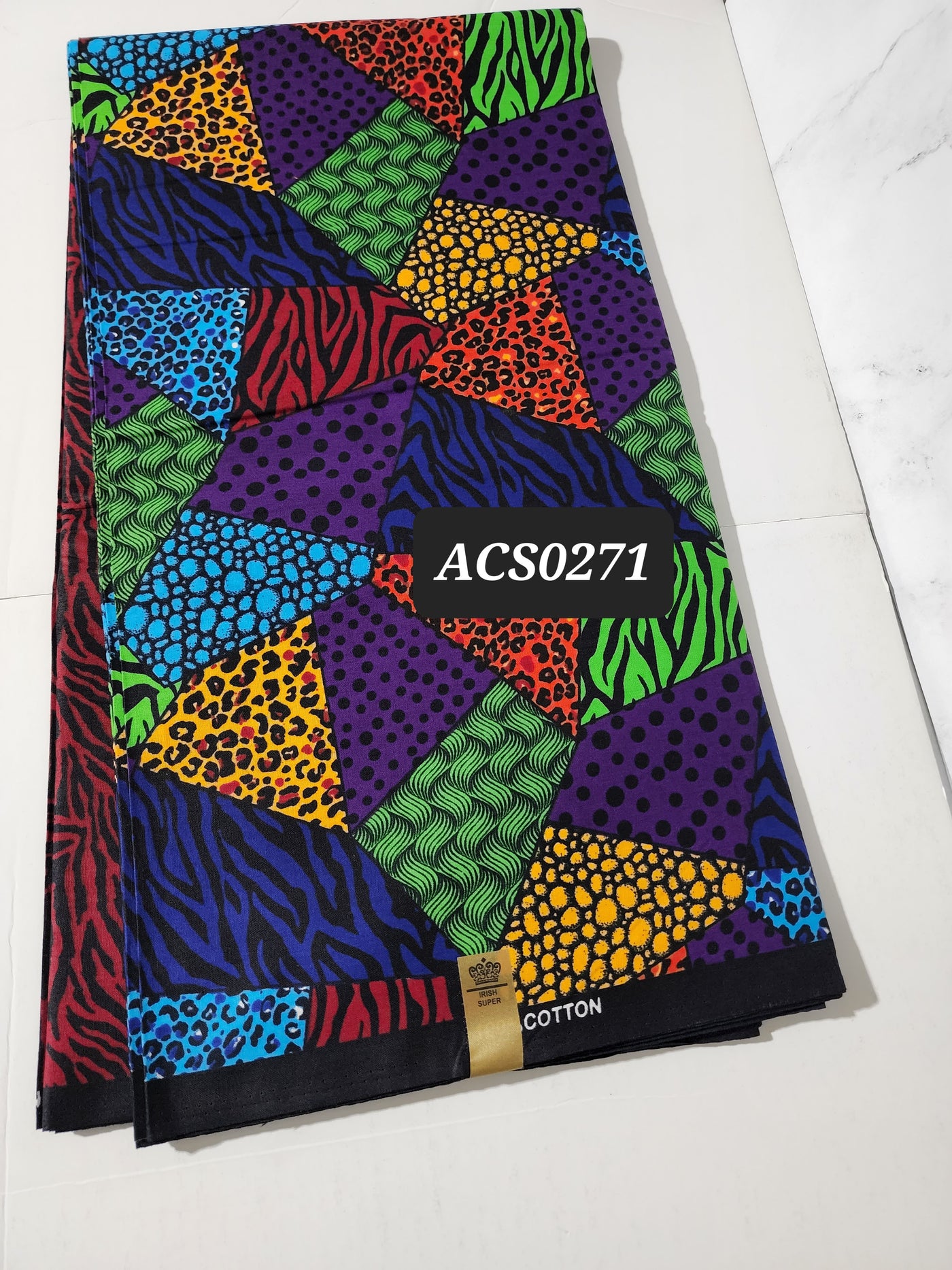 Red and Blue Ankara Fabric, ACS0271