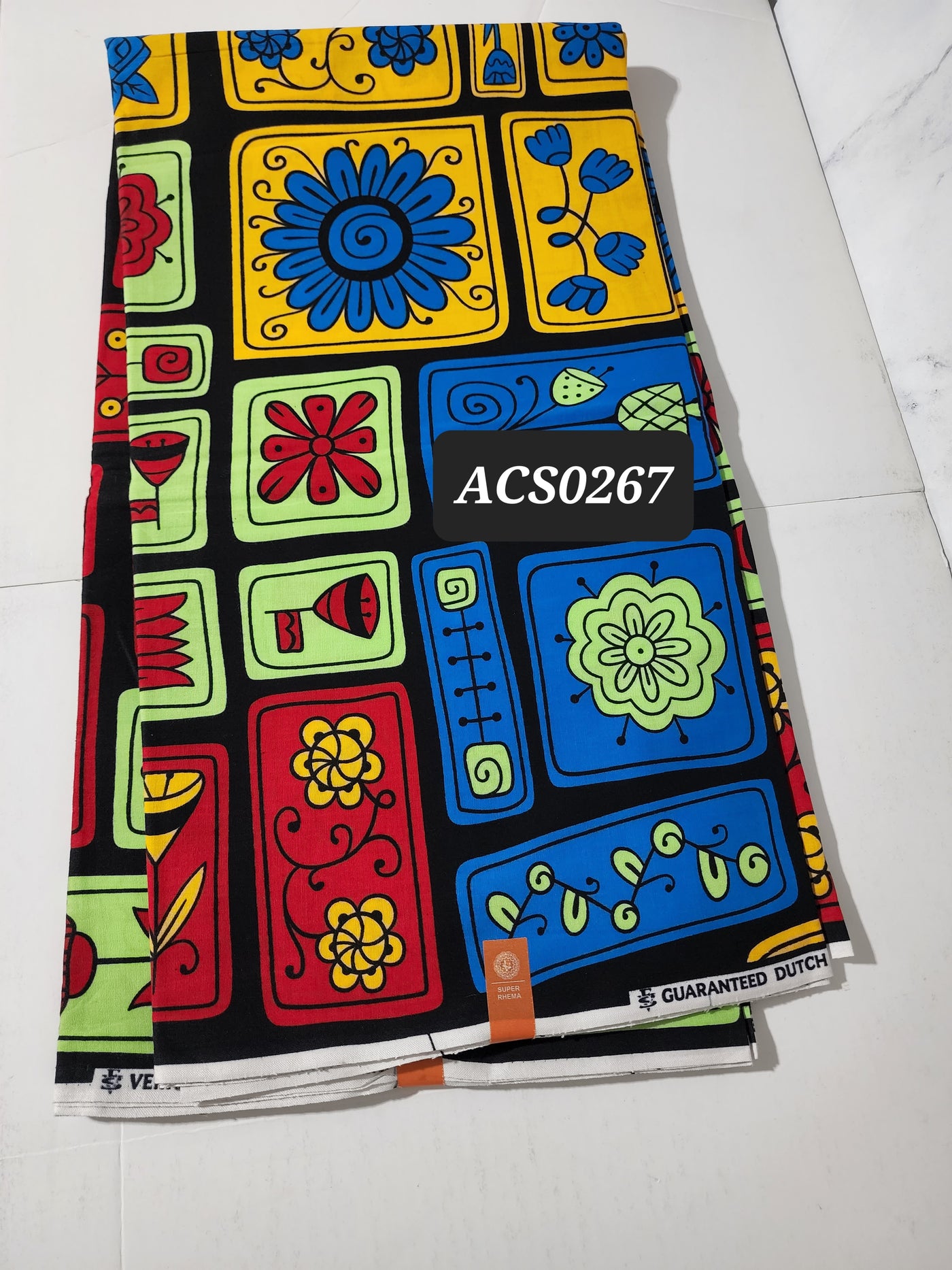 Green and Blue Ankara Fabric, ACS0267
