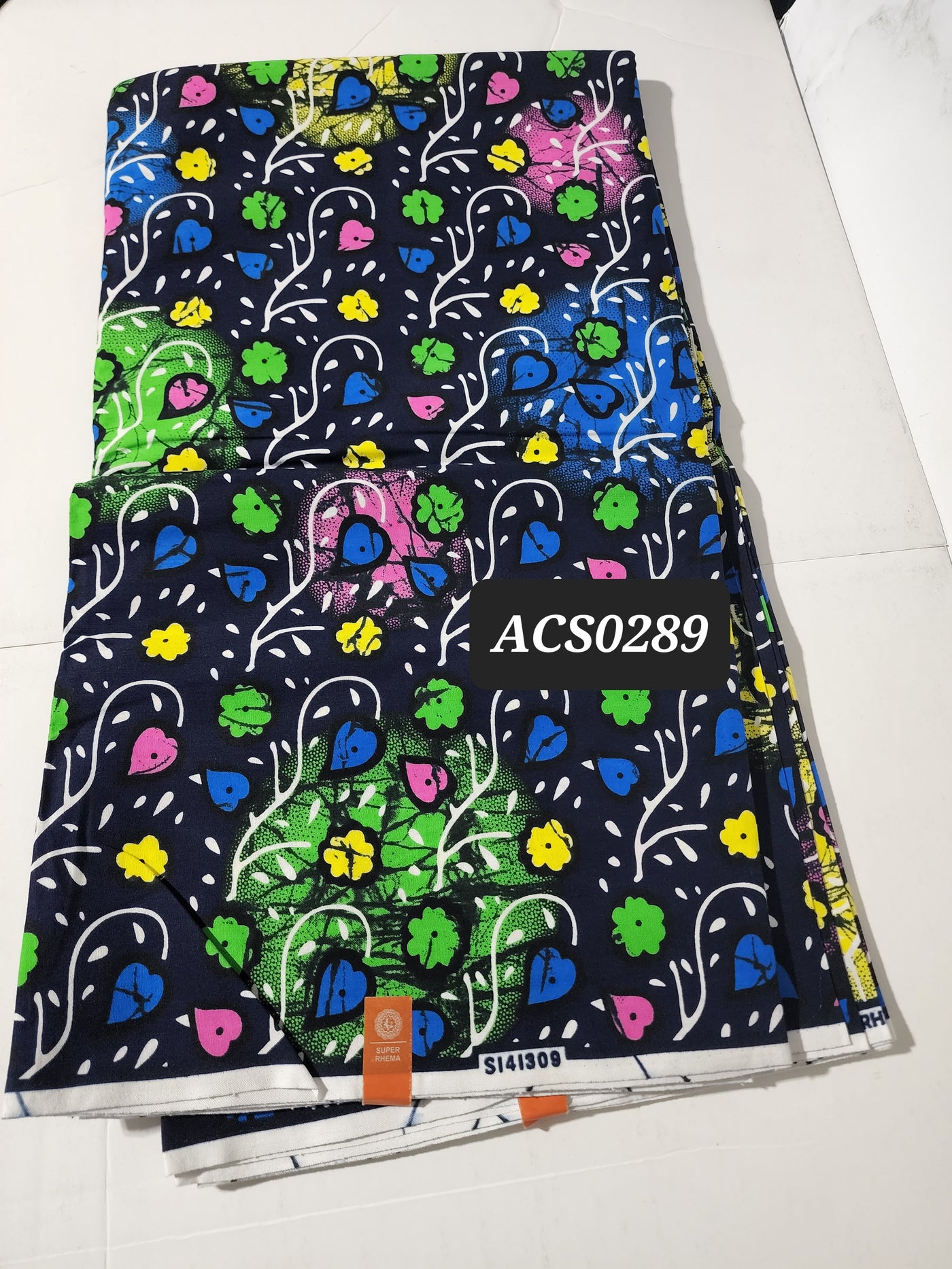 Blue and Pink Ankara Fabric, ACS0289