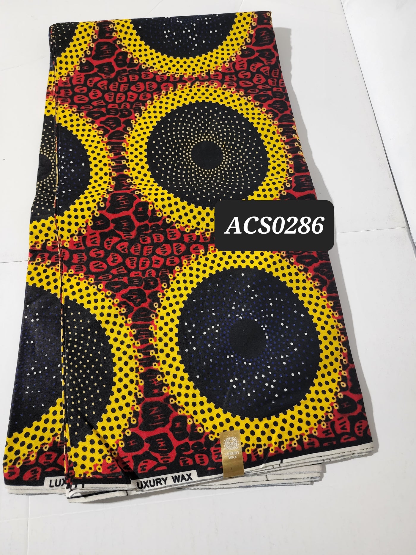 Red and Yellow Ankara Fabric, ACS0286