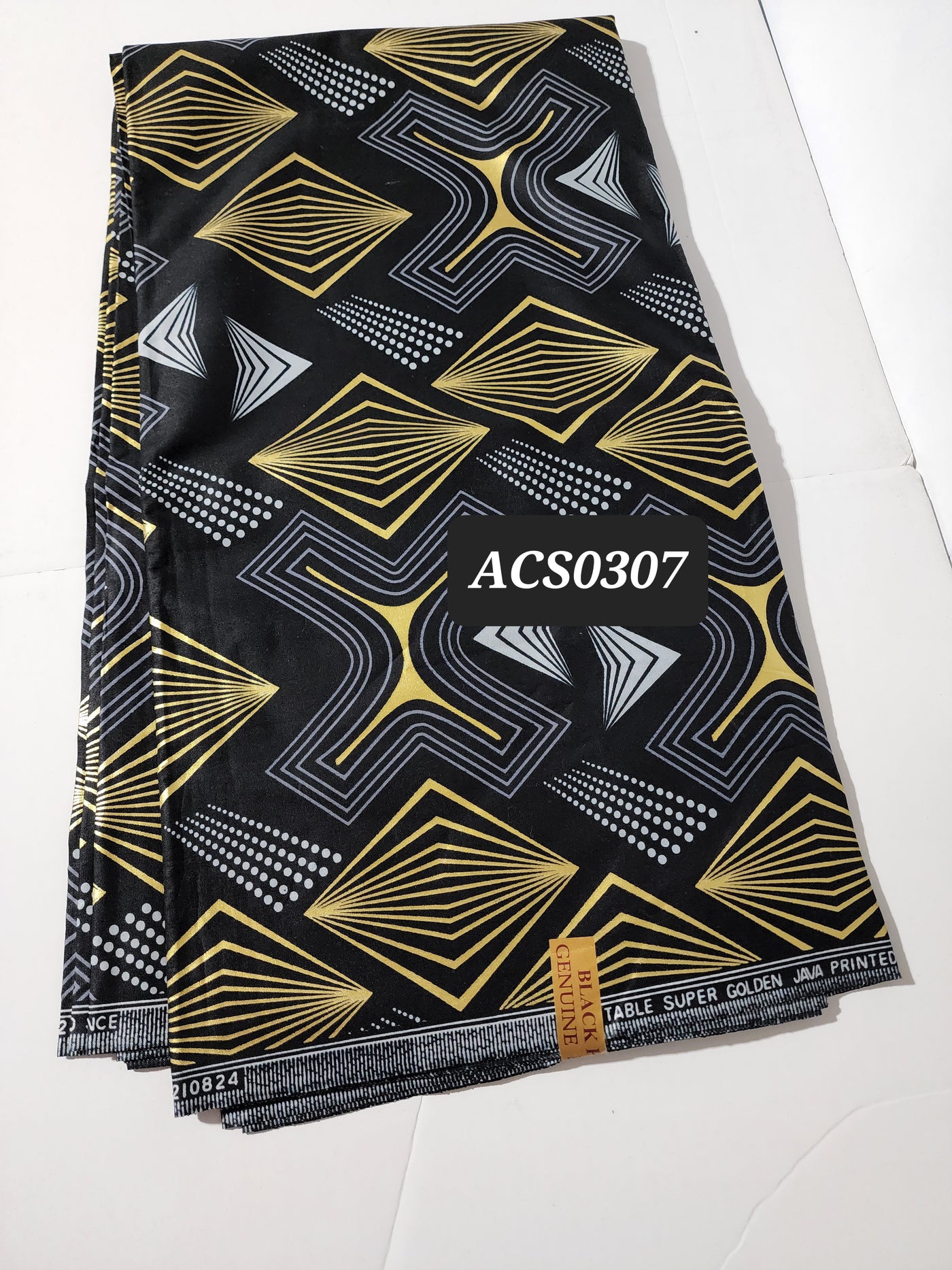 Java Gold Ankara Fabric, ACS0307