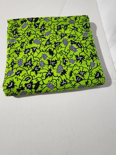 Green and Black Ankara Fabric, ACS0353