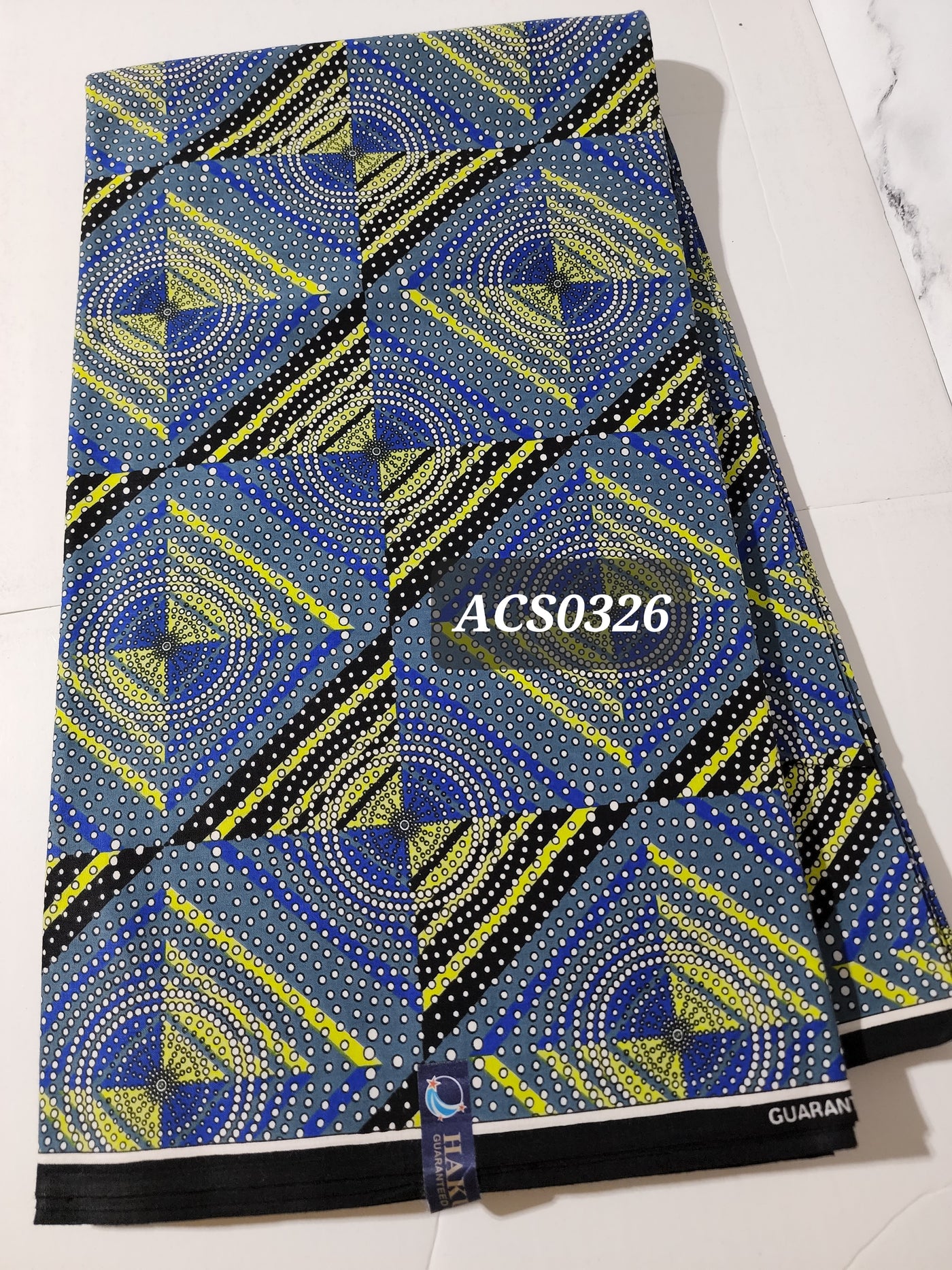 Blue Ankara Fabric. ACS0326