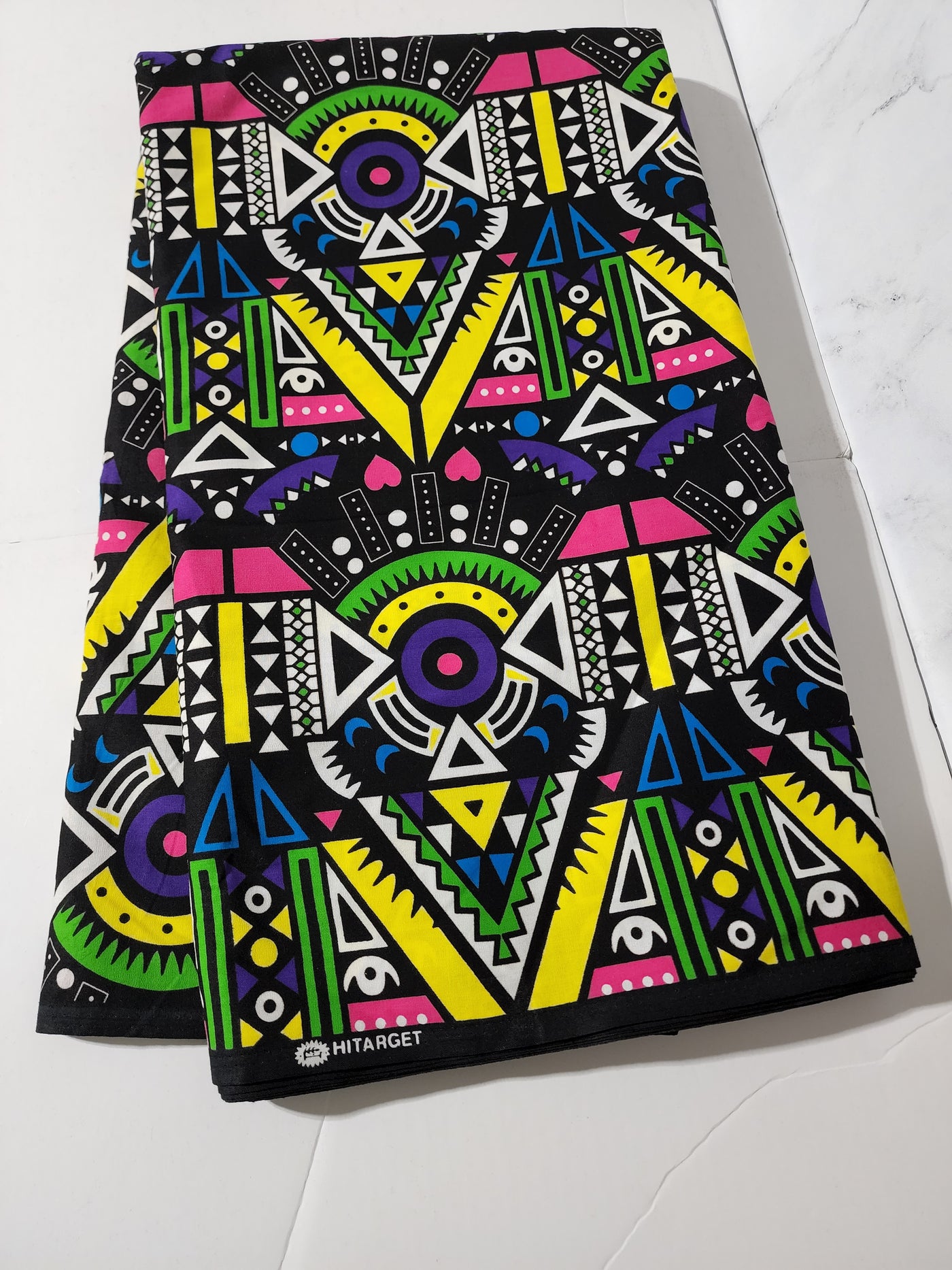 Black and Purple Tribal Ankara Fabric, ACS0322