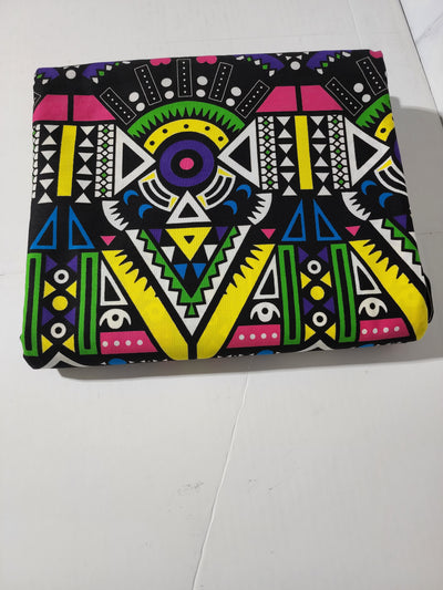 Black and Purple Tribal Ankara Fabric, ACS0322