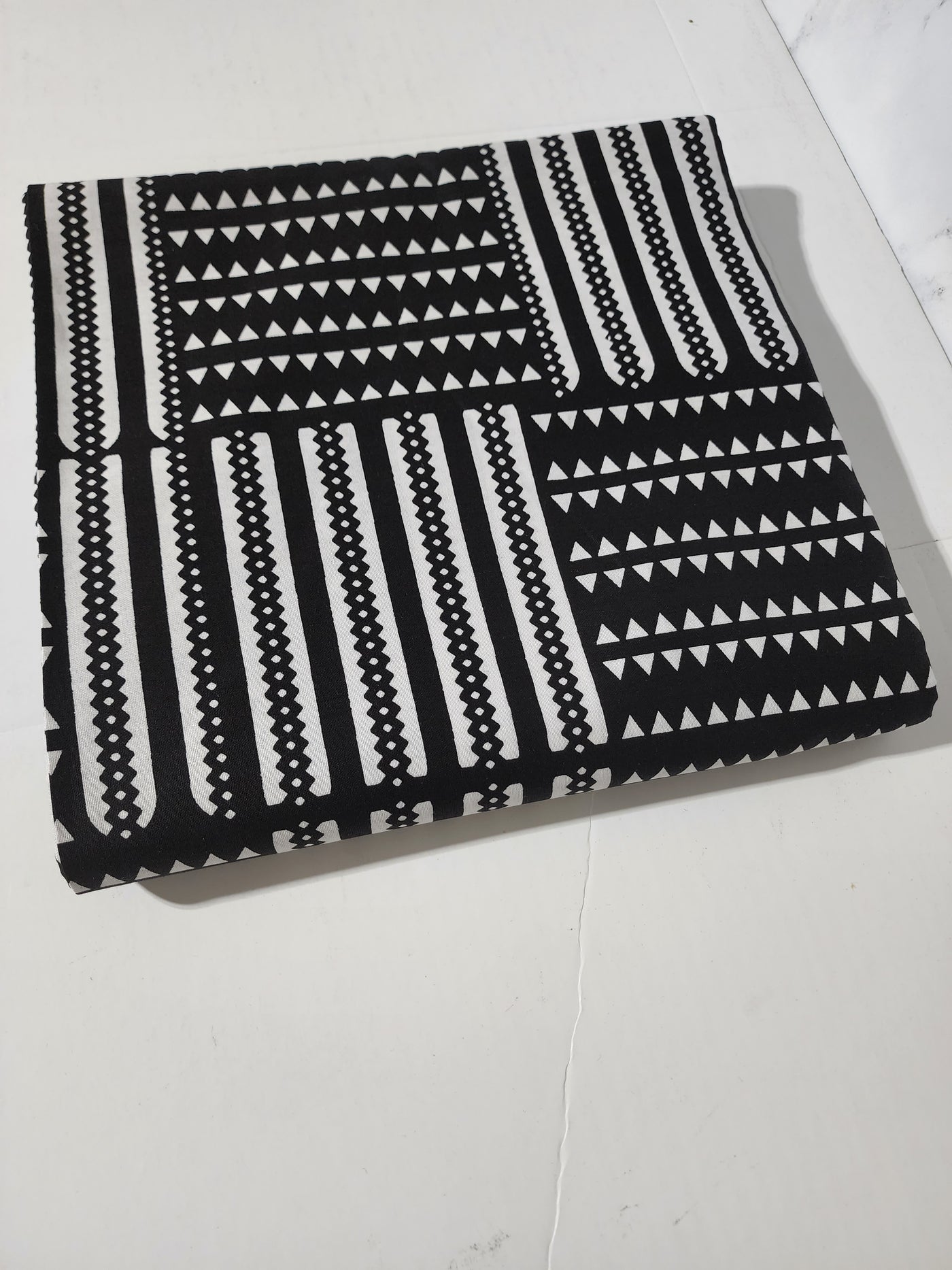 Black and White Ankara Fabric, ACS0342