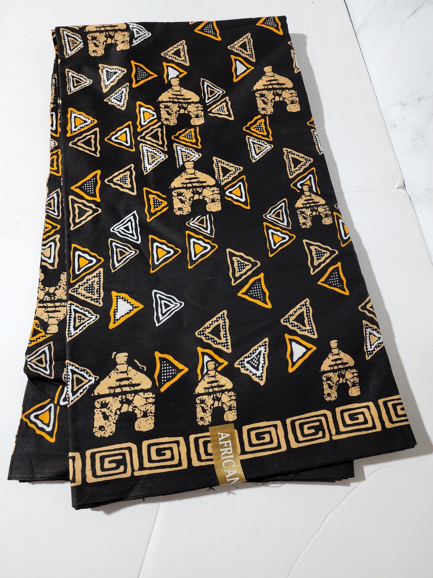 Black and Brown Ankara Fabric, ACS0369