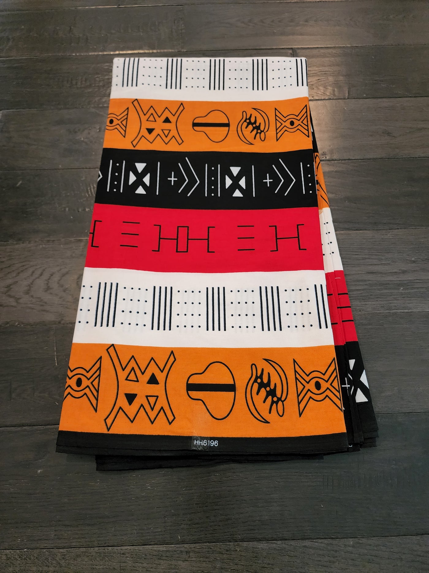 Black and Red Tribal Ankara Fabric, ACS0385