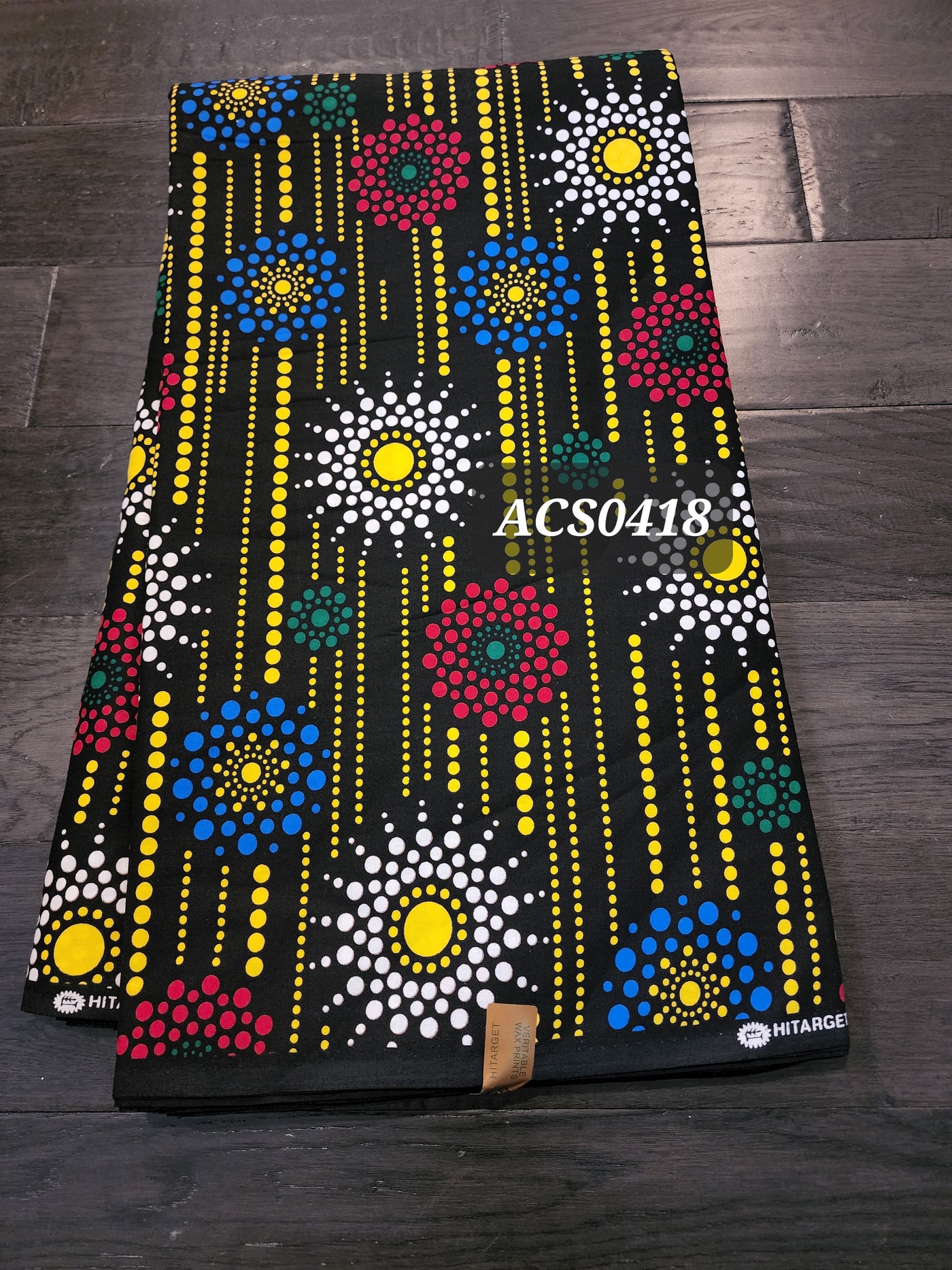 Black and Yellow Ankara Fabric, ACS0418