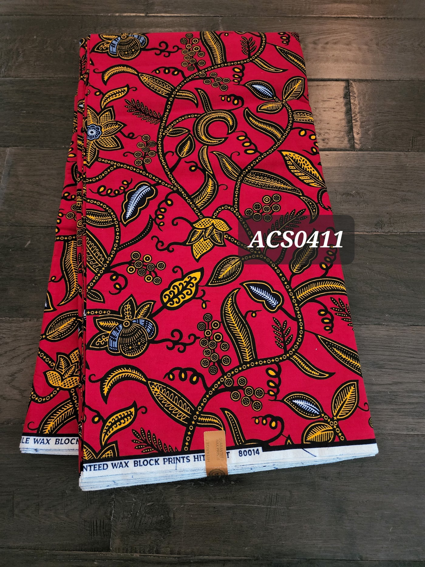 Red and Yellow Ankara Fabric, ACS0411