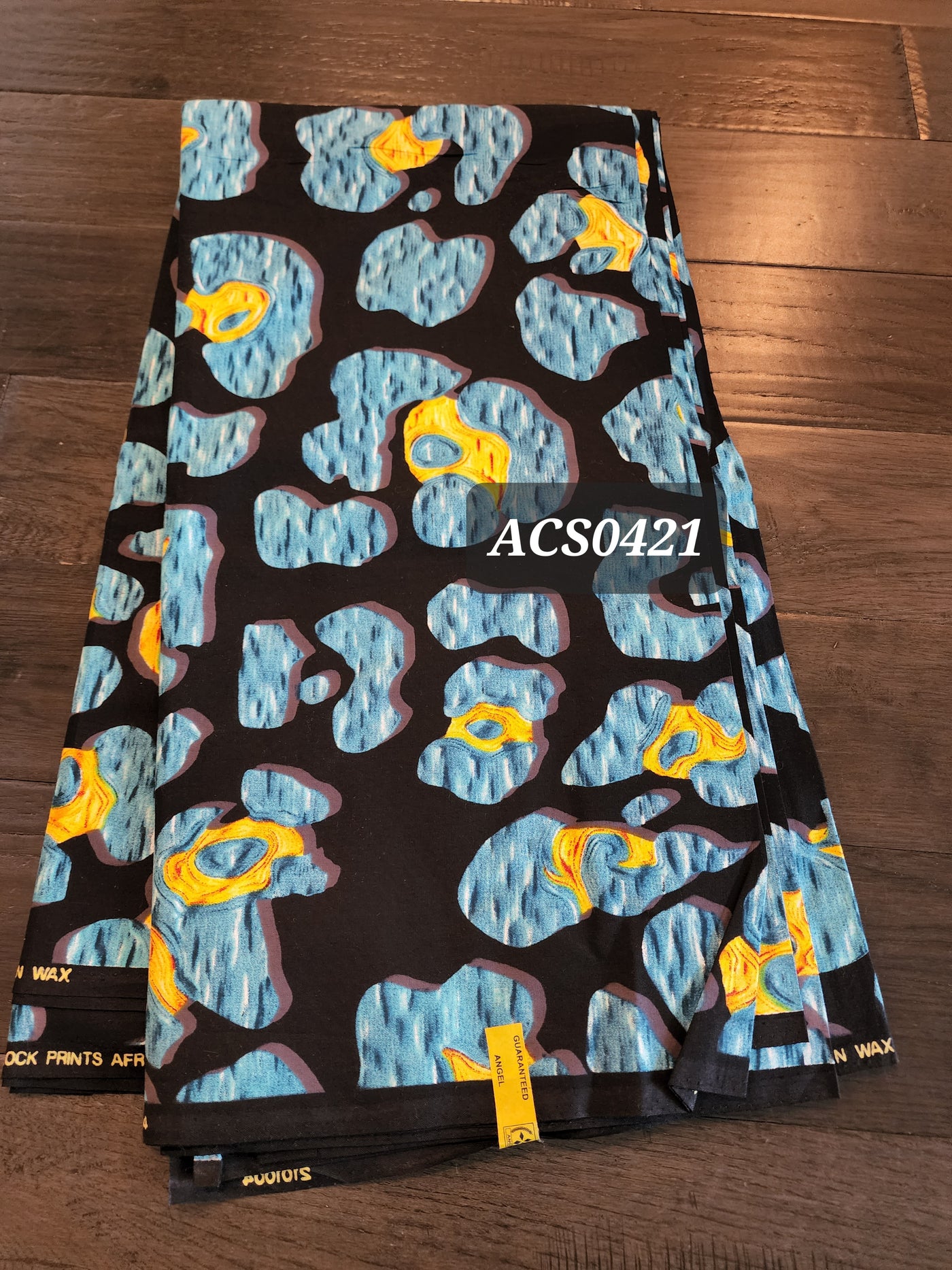 Black and Teal Ankara Fabric, ACS0421