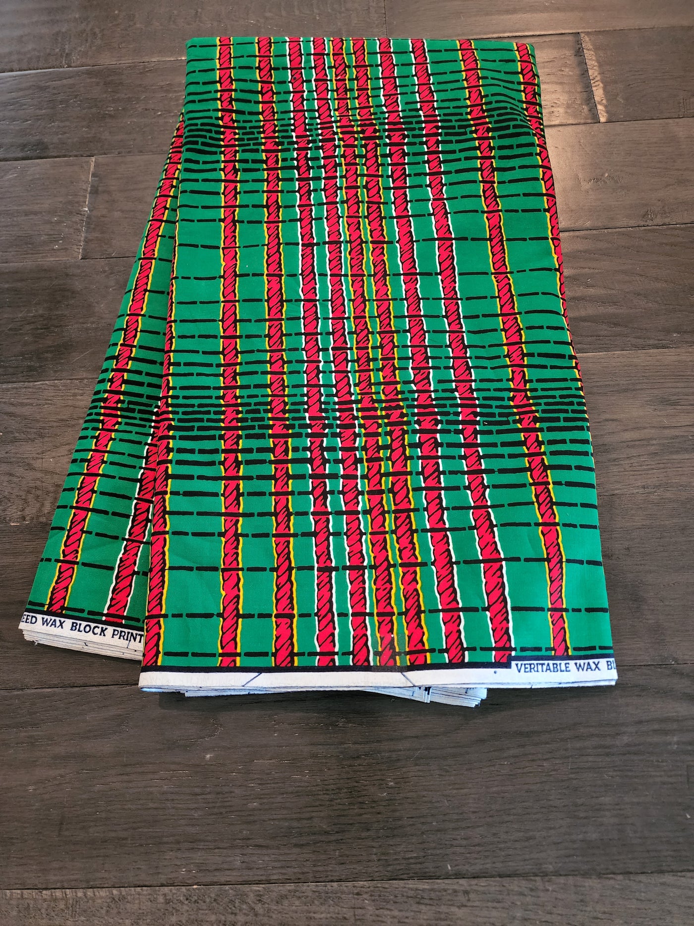 Green and Red Ankara Fabric, ACS0426
