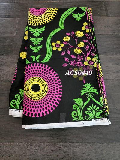 Black and Pink Ankara Fabric, ACS0449