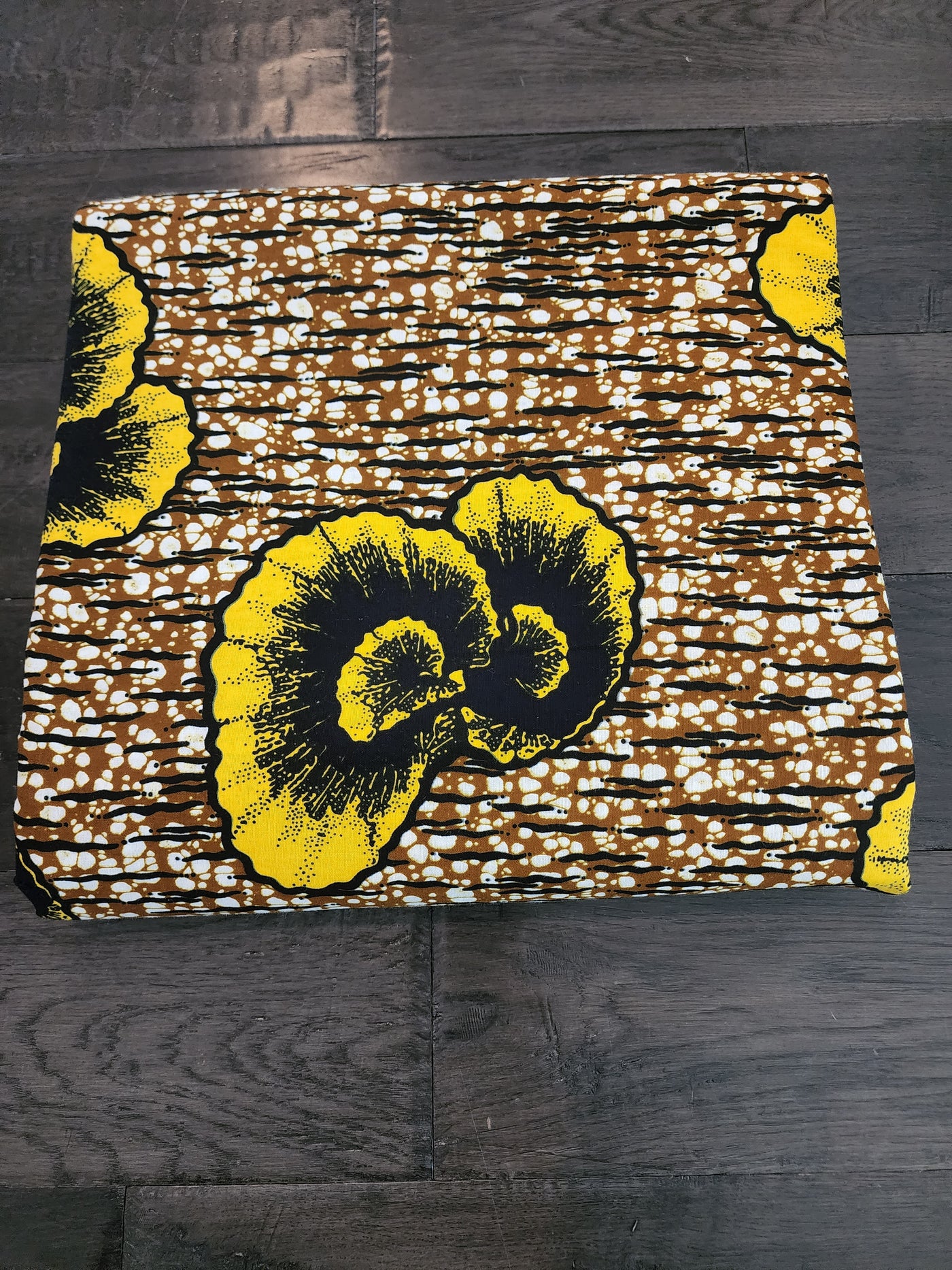 Brown and Yellow Ankara Fabric, ACS0445
