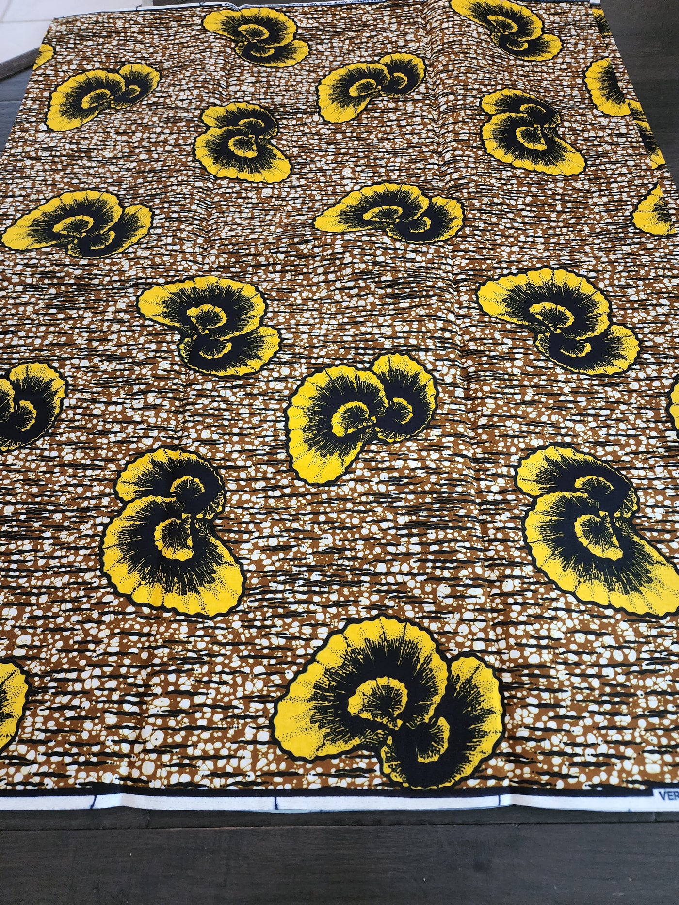 Brown and Yellow Ankara Fabric, ACS0445