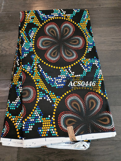 Black Ankara Fabric, ACS0446