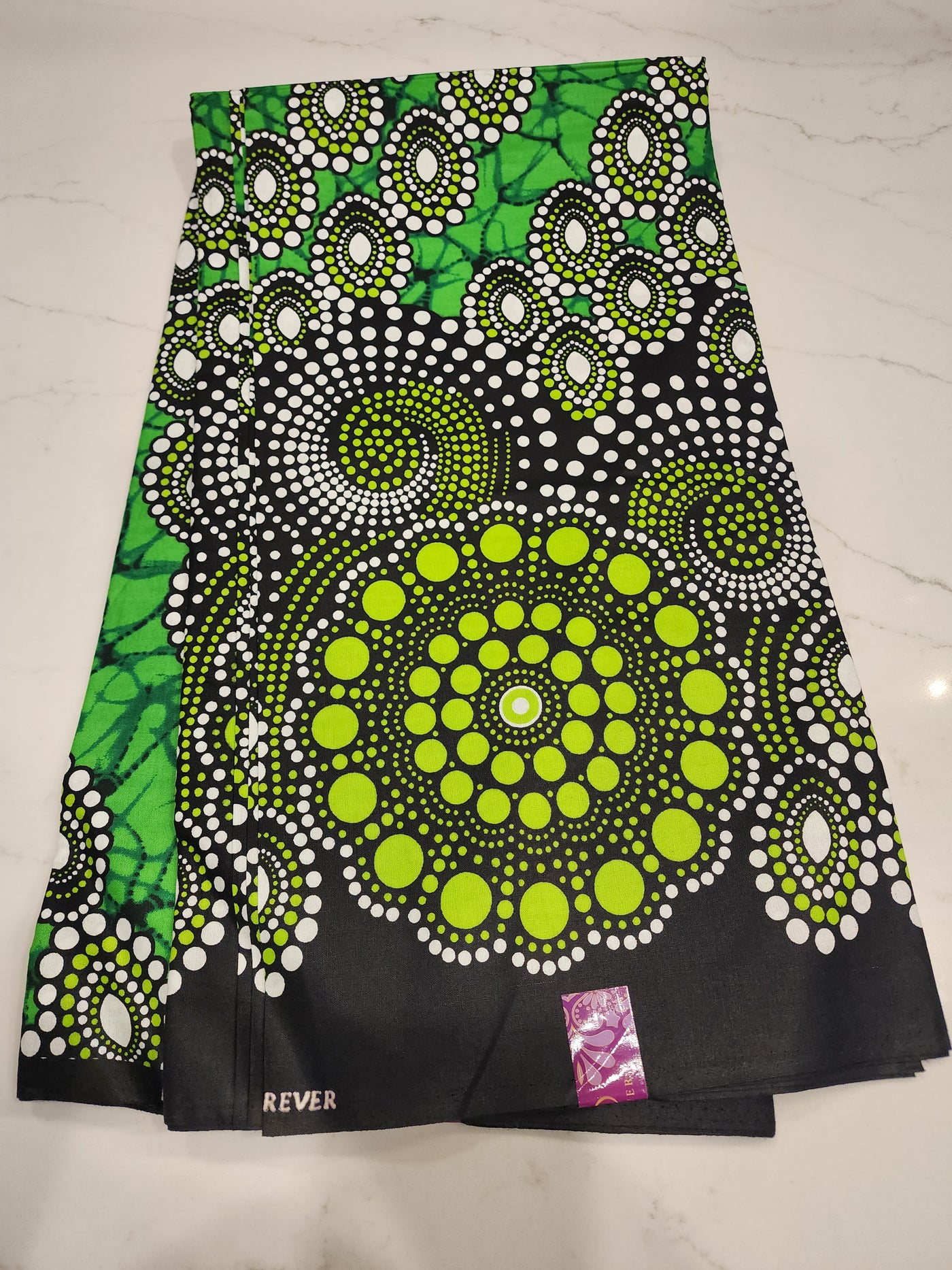 Green African Ankara Fabric
