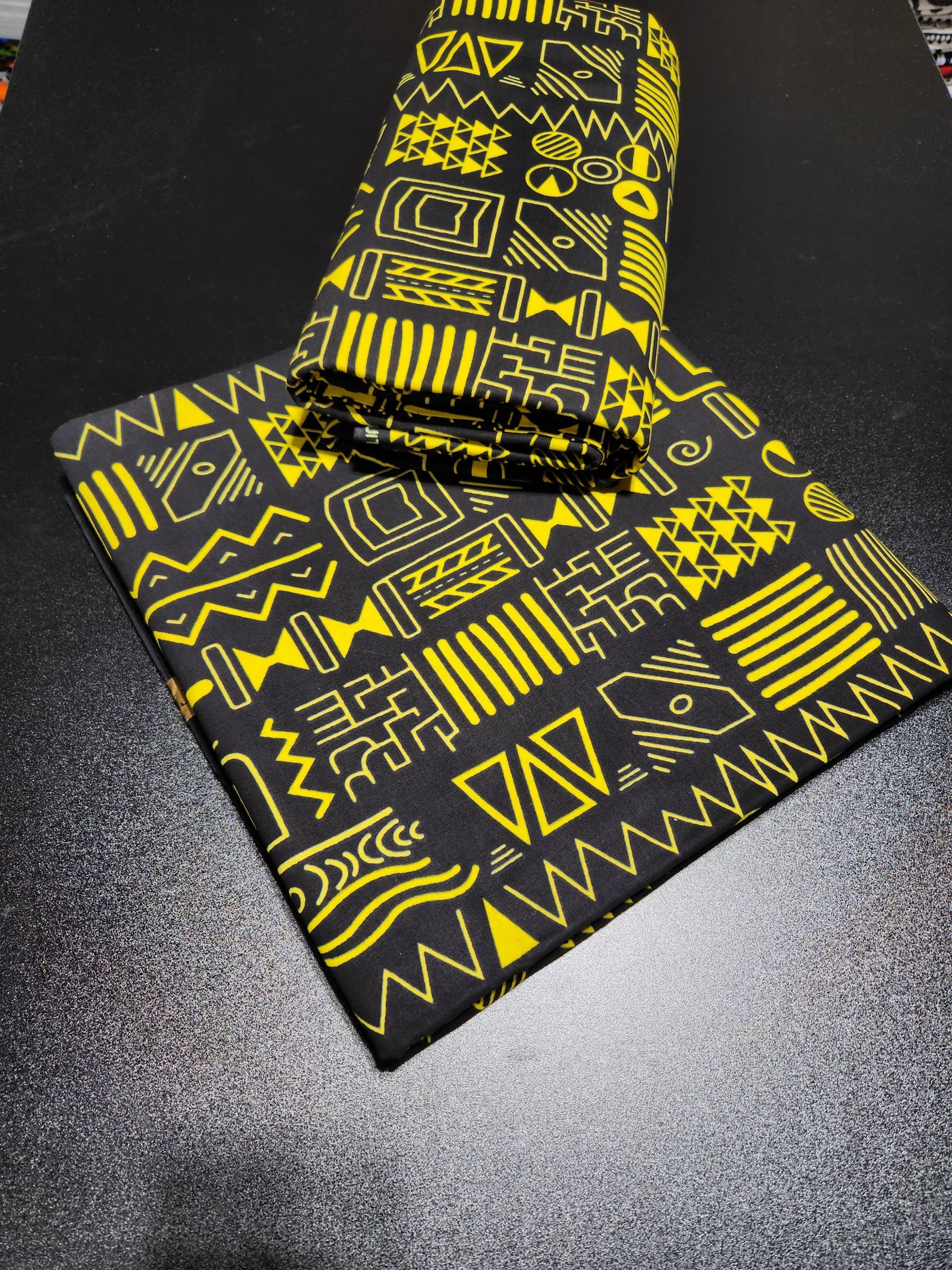 Black Tribal Ankara Print Fabric, ACS2112