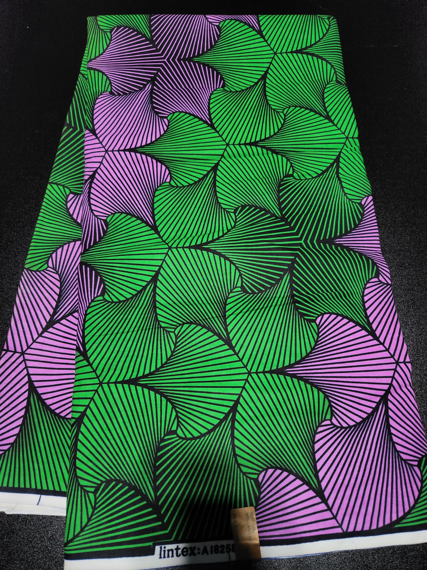 Black and Green Ankara Print Fabric
