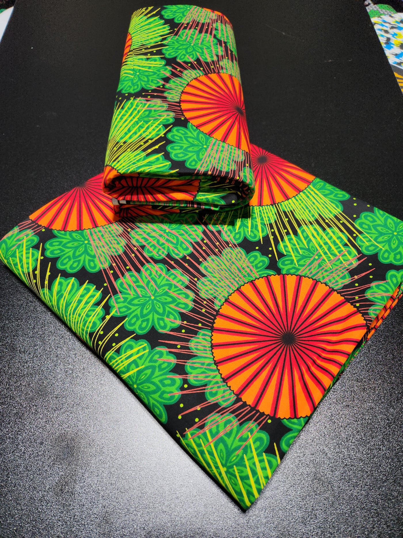Green Ankara Print Fabric