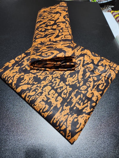 Brown and Black Ankara Print Fabric