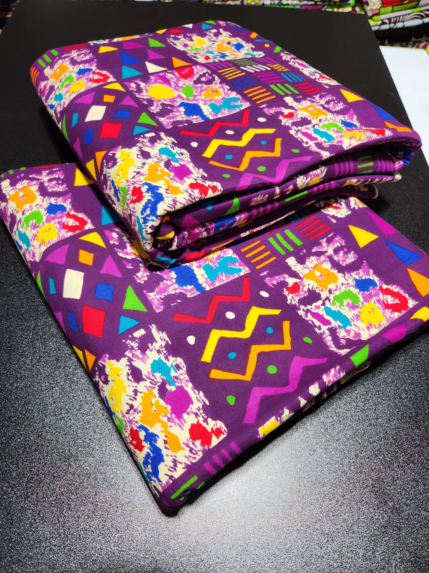 Purple Tribal Ankara Print Fabric