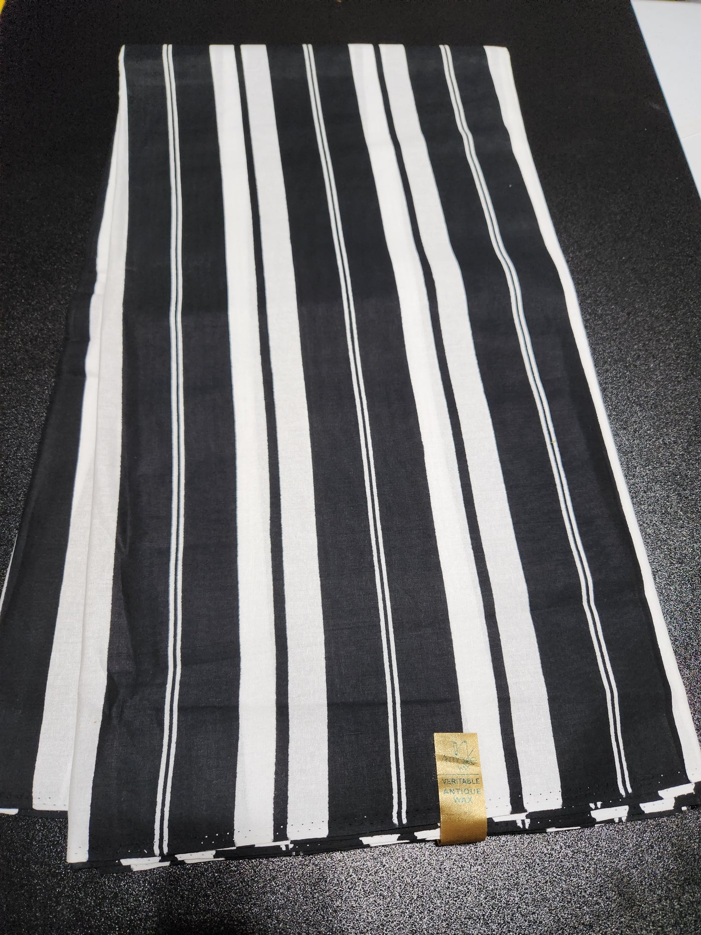 Black and White lines African Ankara Fabric