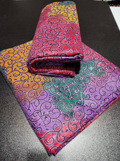 Pink and Purple Ankara Print Fabric
