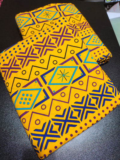 Yellow Tribal Ankara Print Fabric