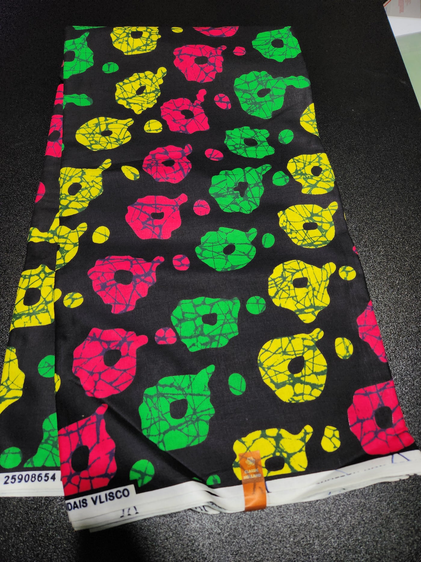 Green and Pink Ankara Print Fabric