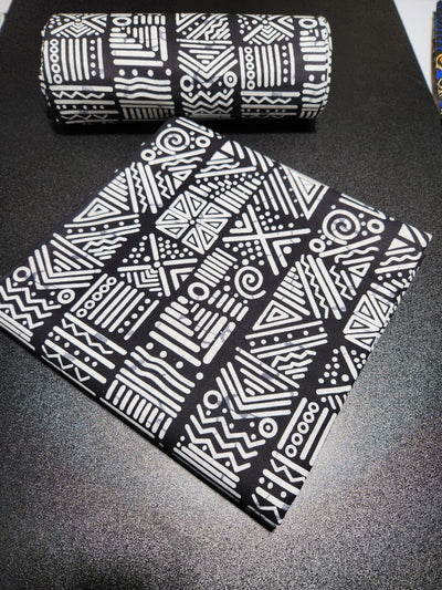 Black and White Ankara Print Fabric