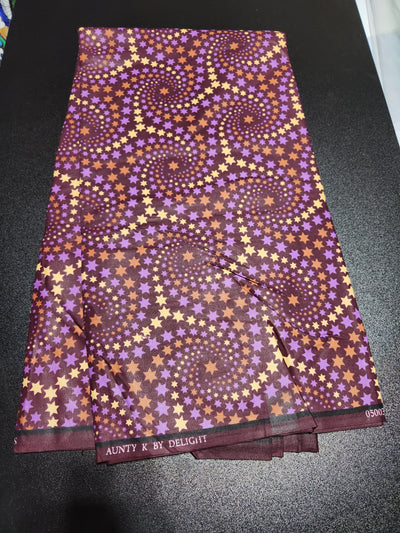 Brown Ankara Print Fabric