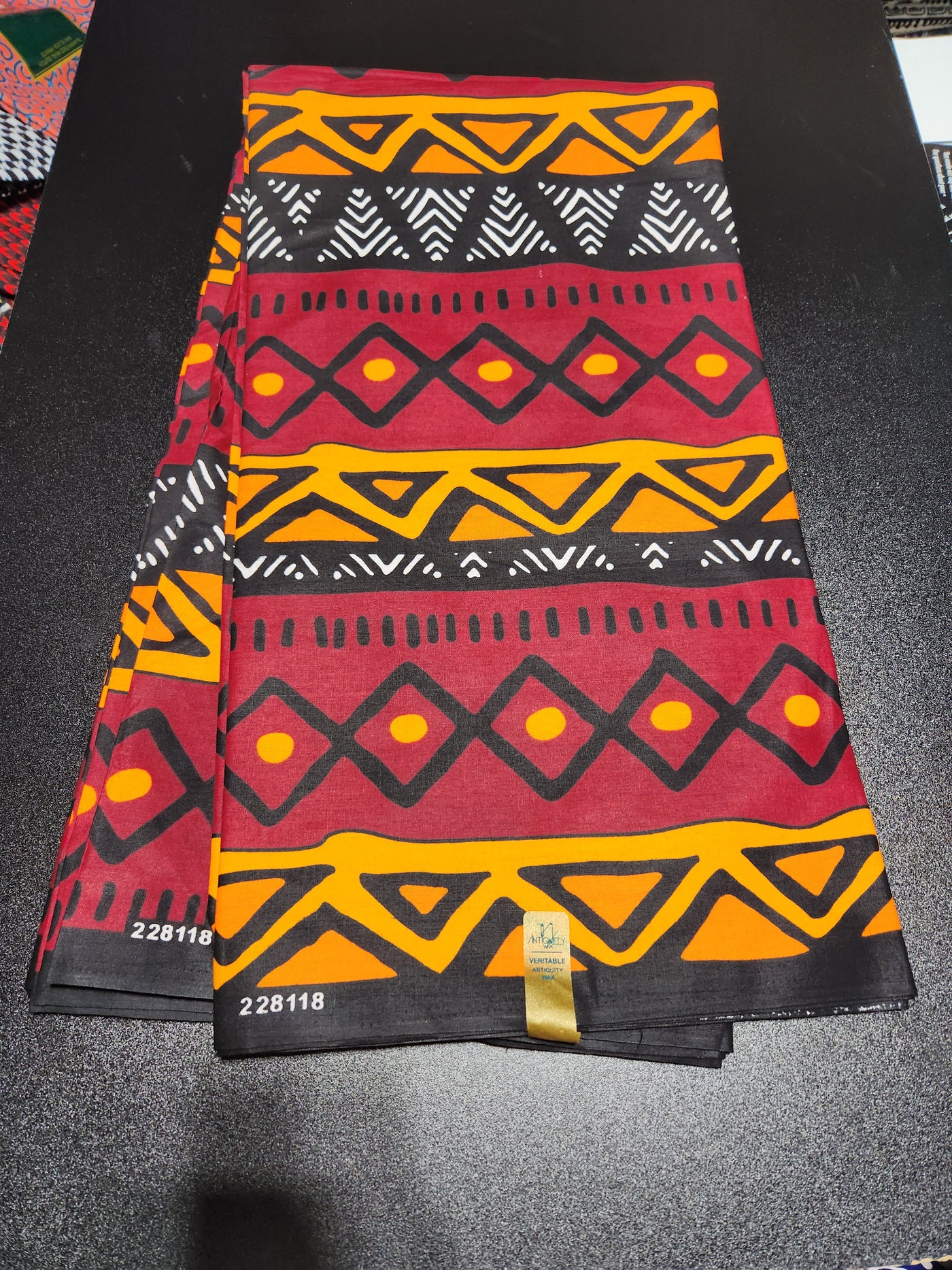 Black Tribal Ankara Print Fabric