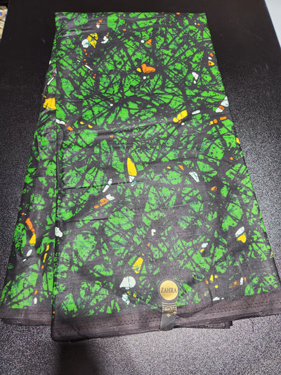 Green Ankara Print Fabric