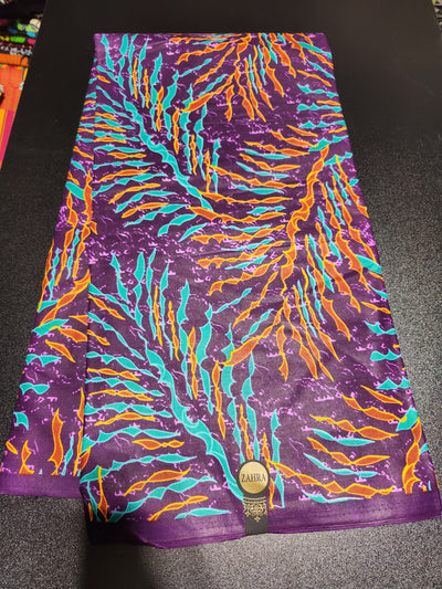Purple Ankara Print Fabric