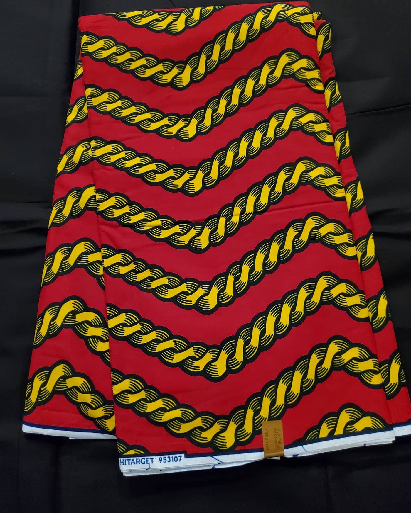 Red and Yellow Mix and Match African Print Fabric, Ankara Fabric