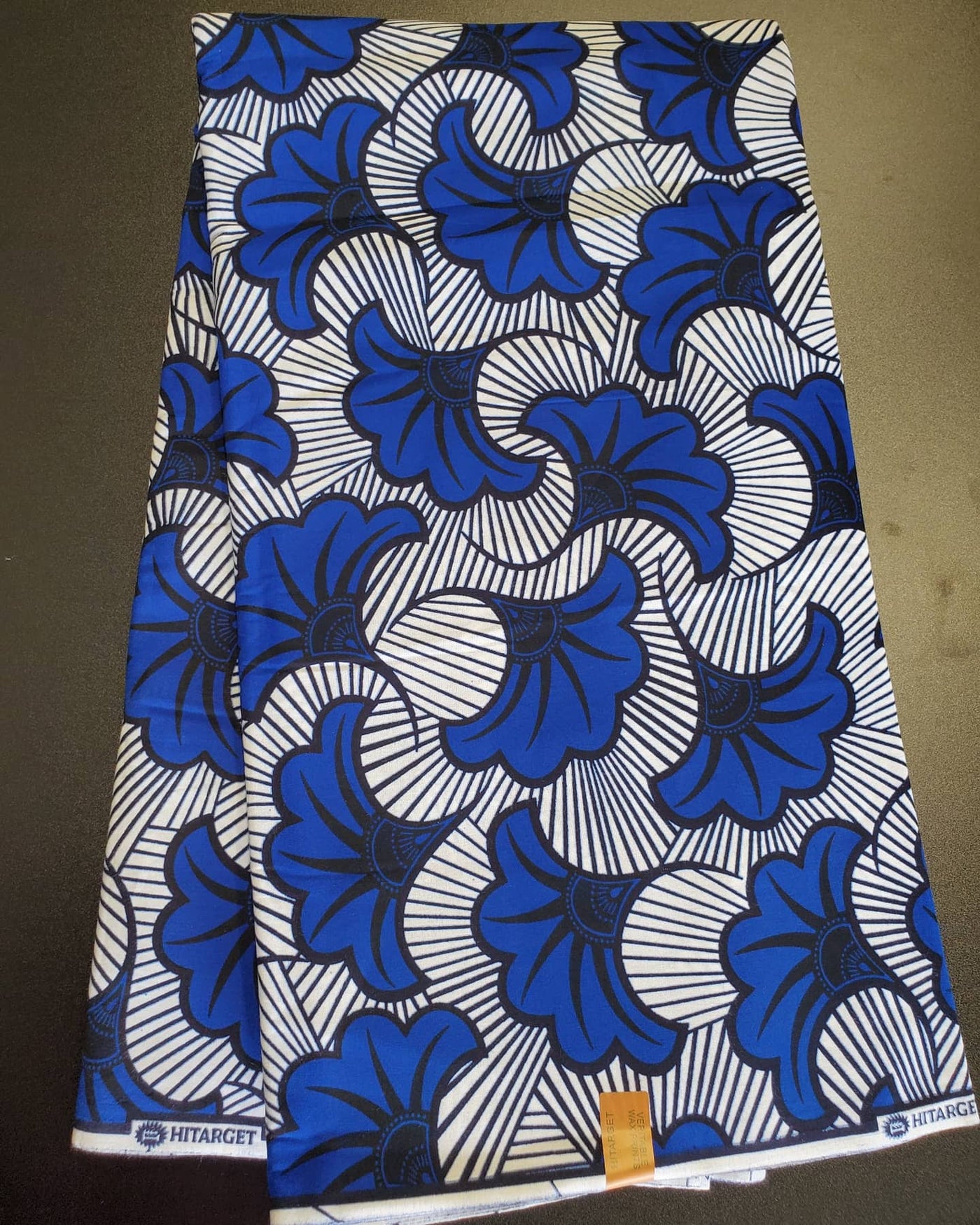 Blue and White Multicolor African Ankara Print Fabric