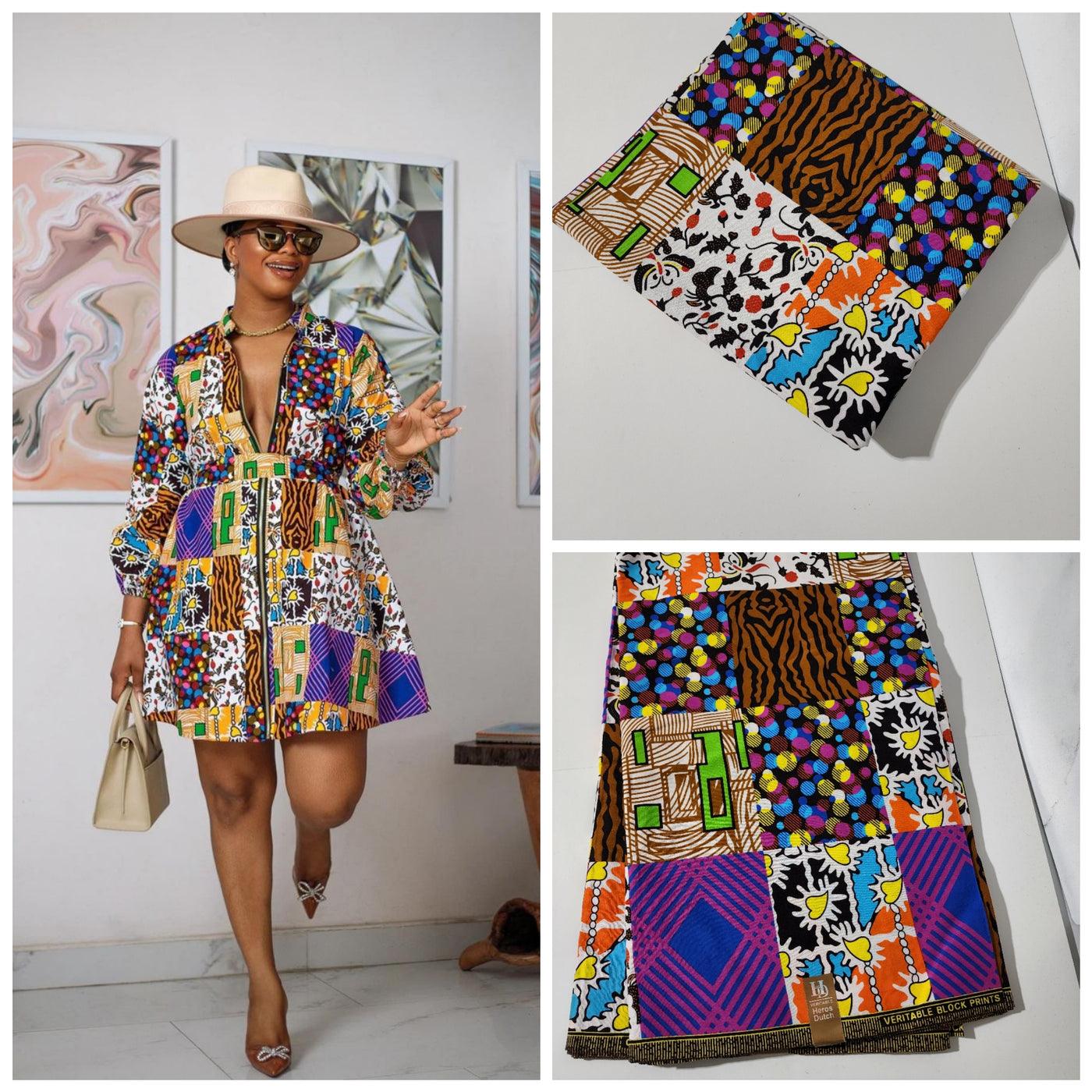 Patchwork African Ankara Fabric
